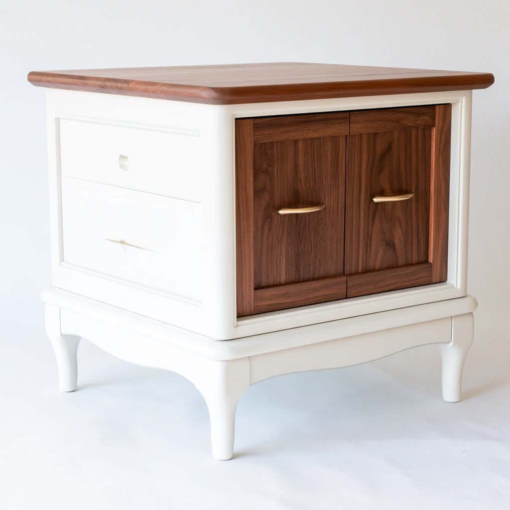 Opbergkast van hout, kleur wit