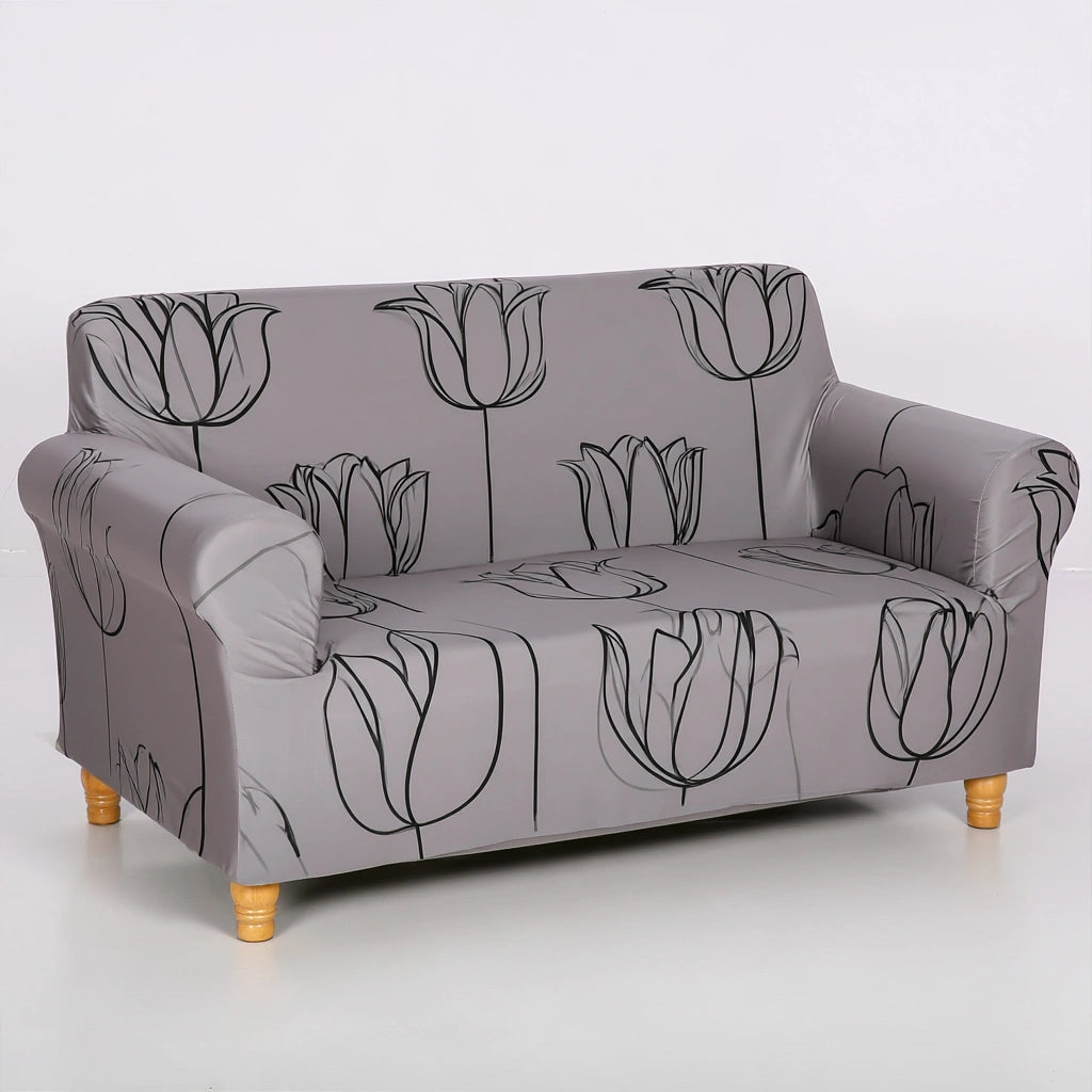 Elastische meubelhoes, kleur lichtgrijs