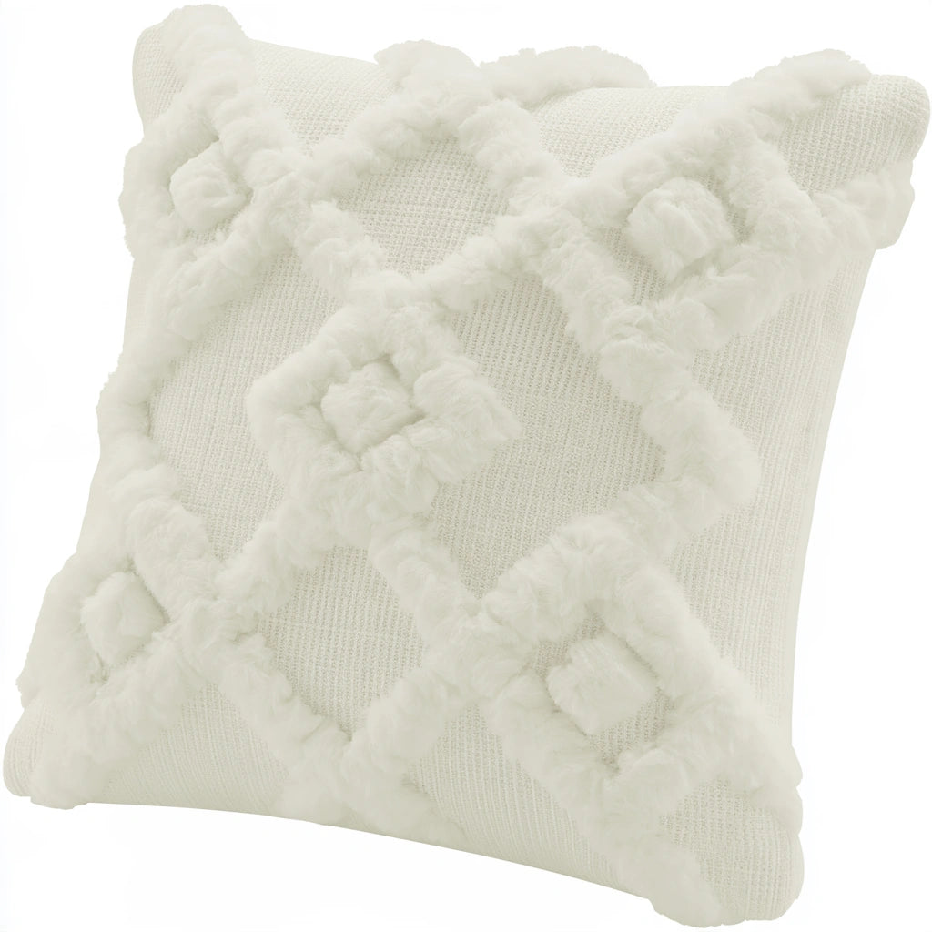 Decoratief sierkussen, kleur wit